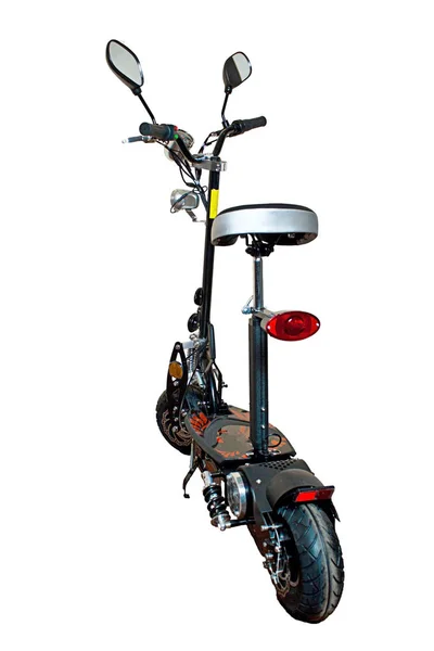 Back View Red Small Electric Scooter Isolated — Stock Photo, Image