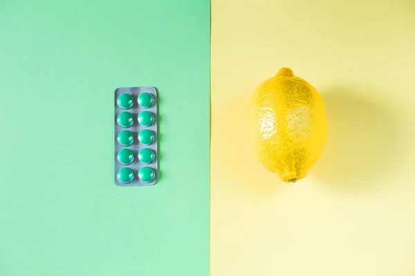 Two opposite medication. Home and science medication. — Stock Photo, Image