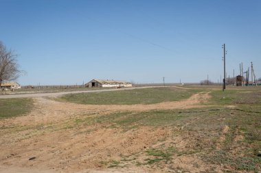 Gündüz bir bahar köyü manzara 