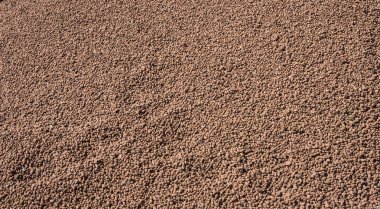 Expanded clay aggregate. Used in construction for insulation and soundproofing clipart