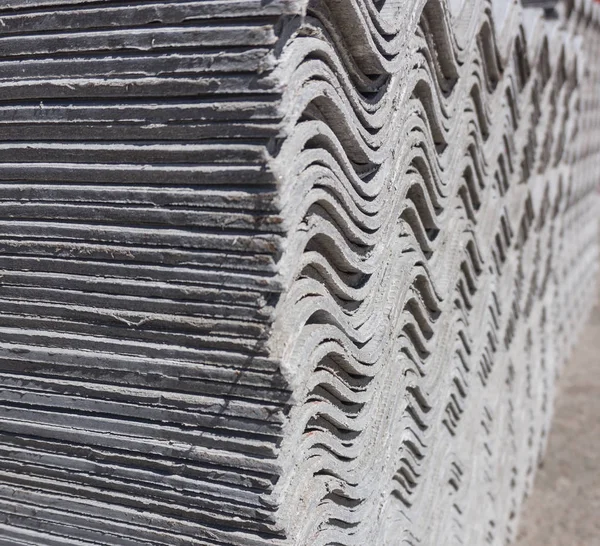 Folhas Ardósia Amianto Material Construção Para Telhados — Fotografia de Stock