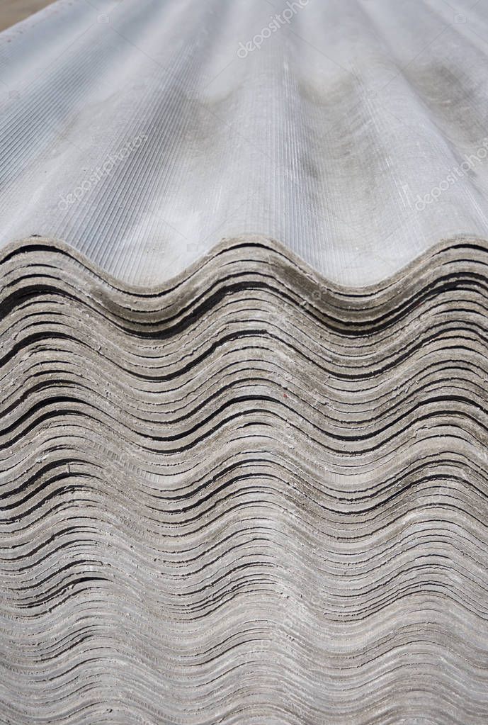 Empaque hojas de pizarra de asbesto.