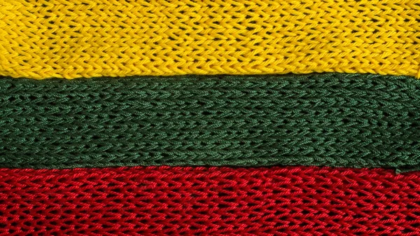 Knitted Fragments Flag Colors Red Green Yellow Royalty Free Stock Photos