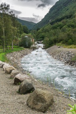 Ulusal Turizm rotadan Aurlandsfjellet görüntüleyin. Norveç