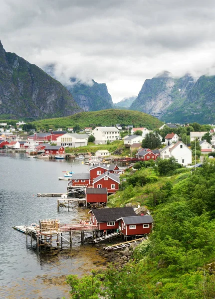 Reine Pueblo Pesquero Isla Moskenesoya Archipiélago Lofoten Condado Nordland Noruega —  Fotos de Stock