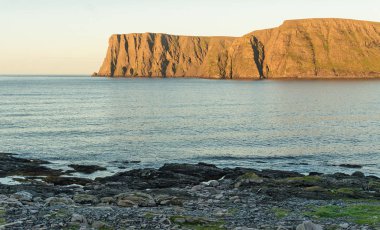 North Cape pelerin Northern Norway Mageroya Adası'nın kuzey kıyısında olduğunu
