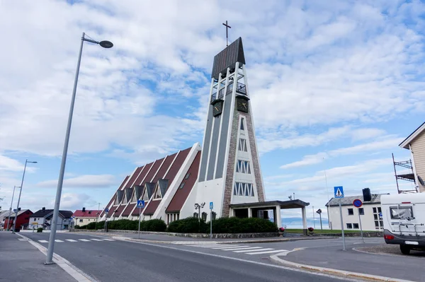 Hammerfest Church Iglesia Parroquial Principal Municipio Hammerfest Condado Finnmark Noruega —  Fotos de Stock