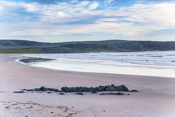 Gryningen Kusten Barents Hav Varangerhalvön Finnmark Norge — Stockfoto