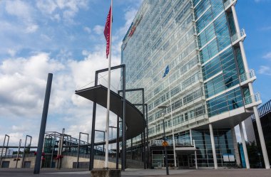 Finlandiya, Jyvaskyla - 18 Ağustos 2017: İnnova iş merkezinin modern binası