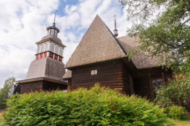 Antik ahşap churge. Petajavesi, Finlandiya