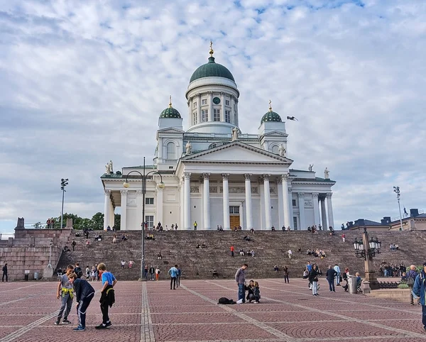 HELSINKI, FINLANDIA - 20 de agosto de 2017: Catedral de Helsinki, Finlandia — Foto de Stock