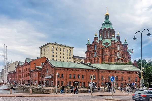 Helsinki, Finland-20 augustus 2017: Uspenski-kathedraal, oostelijk — Stockfoto