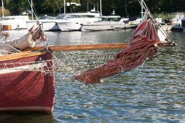 İskelede yat, Stockholm, İsveç