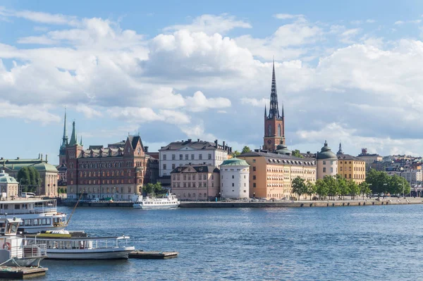 Gamla stan Cityscape, Stockholm eski şehir, İsveç