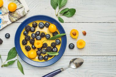 Erik ve yaban mersini bir tabakta