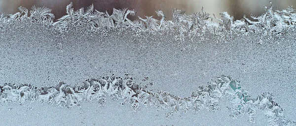 Frosted winter window — Stock Photo, Image