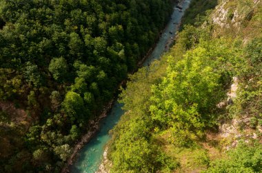 Doğal dağlar ve derin nehir Tara kanyonu, Karadağ