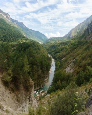 Nehir Tara, Mo kanyonpitoresk ormanlık dağlar