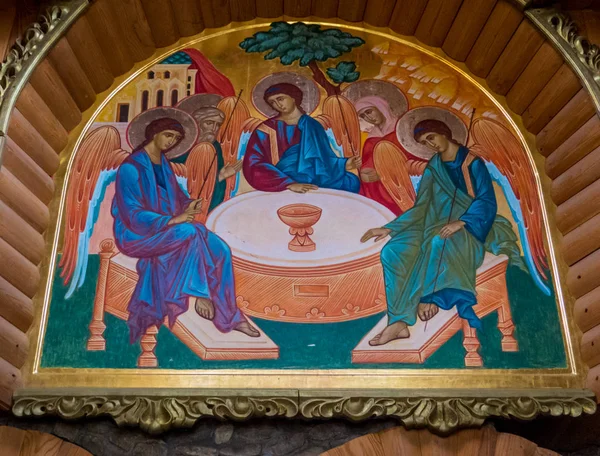 Kazan Ryssland Juni 2018 Kristna Fresker Templet Alla Religioner — Stockfoto
