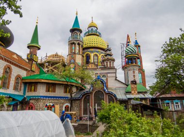Kazan, Tataristan, Rusya'da Tüm Dinler Tapınağı'nın Görünümü
