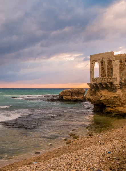 Sunset Batroun Lebanon — Stock Photo, Image