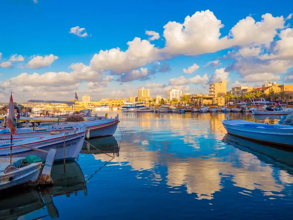 Tyre Lübnan Mayıs 2017 Gün Batımında Liman Manzarası — Stok fotoğraf