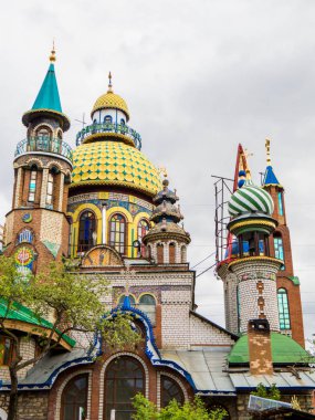 Kazan, Tataristan, Rusya'da Tüm Dinler Tapınağı'nın Görünümü