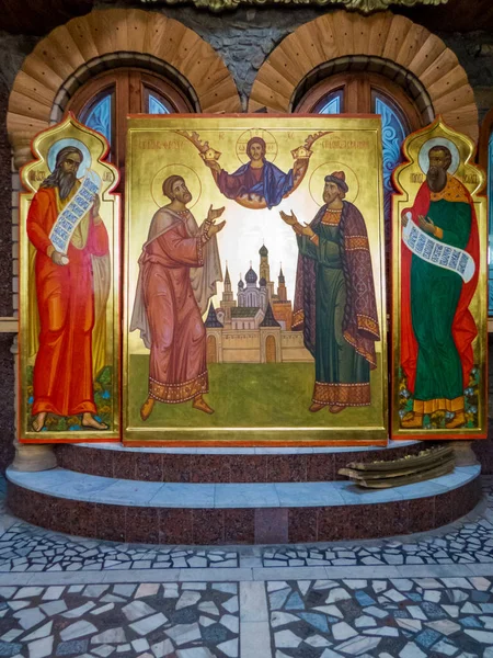Kasan Russland Juni 2018 Christliche Fresken Tempel Aller Religionen — Stockfoto