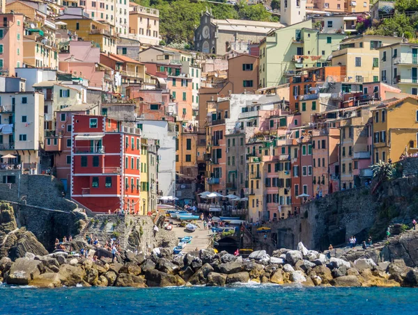 Malebné Město Riomaggiore Cinque Terre Liguria Itálie — Stock fotografie