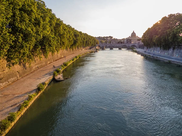 River Tiber Róma Olaszország — Stock Fotó