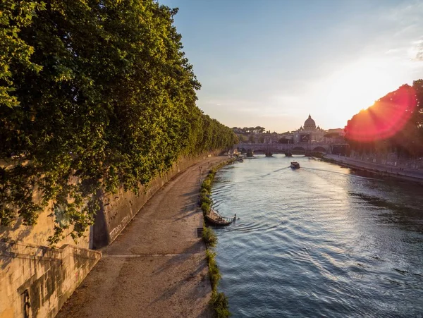 Rzeka Tiber Rzym Włochy — Zdjęcie stockowe