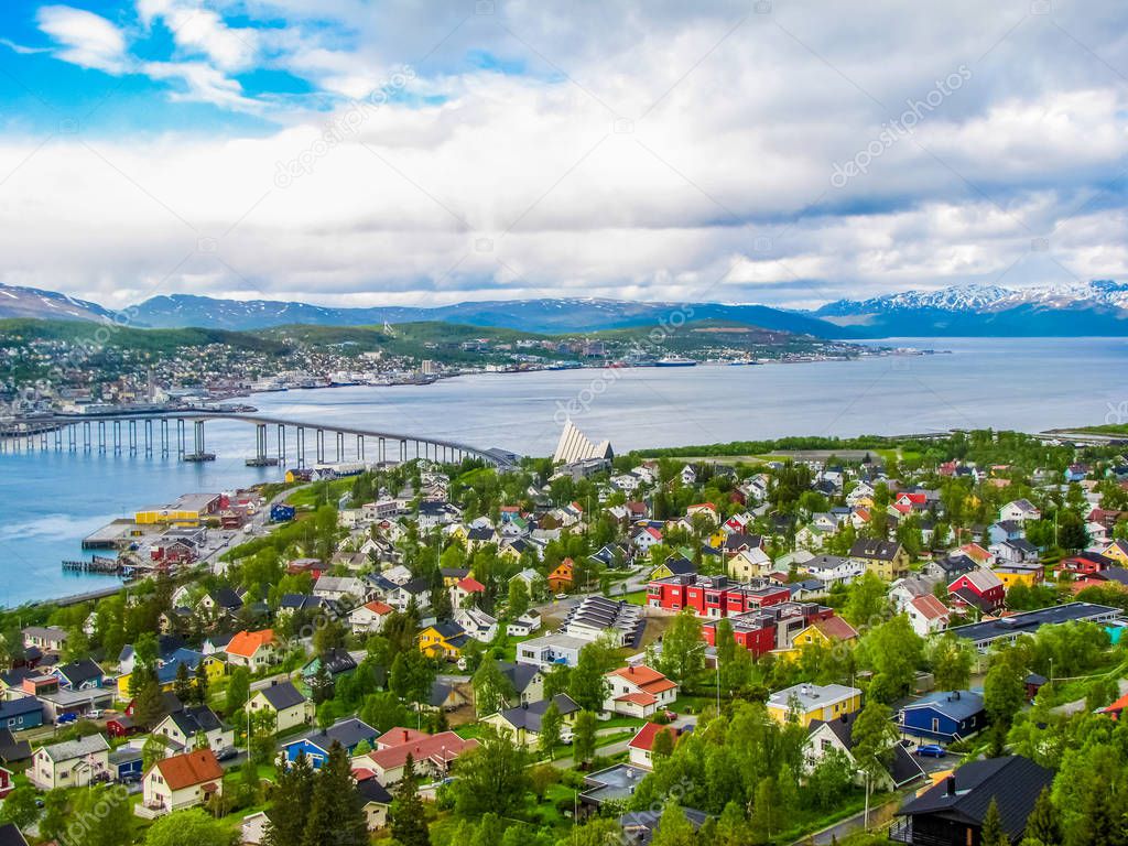 Summer view of Tromso, Norway