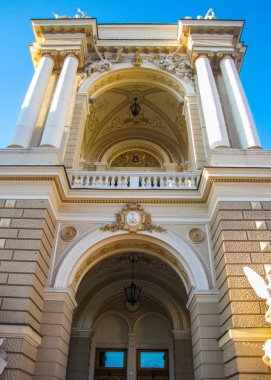 Front view of Odessa Opera Theater. In Odessa, Ukraine 