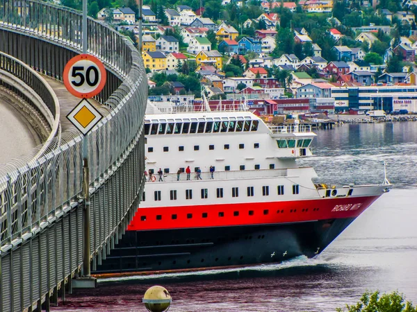 Hurtigruten in Tromso, Norway — Stock Photo, Image
