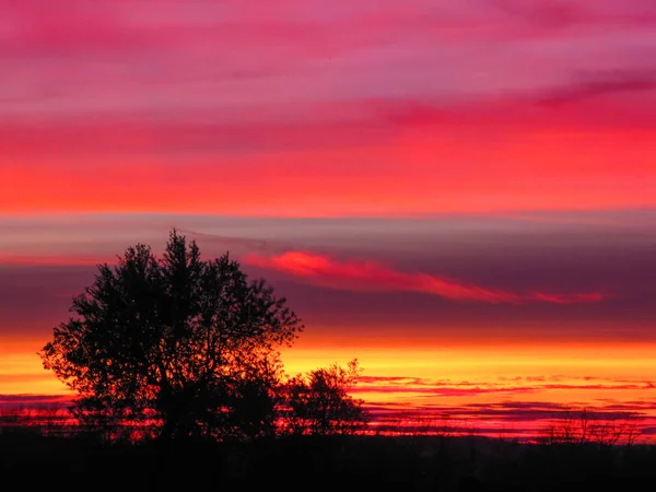 Incrível pôr-do-sol italiano — Fotografia de Stock