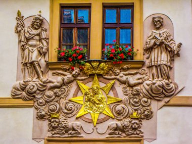 Prag, Çek Cumhuriyeti'nde pitoresk balkon 