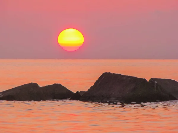 Siciliansk solnedgang – stockfoto