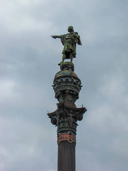 Monumento a Cristóbal Colón, Barcelona, España — Foto de Stock