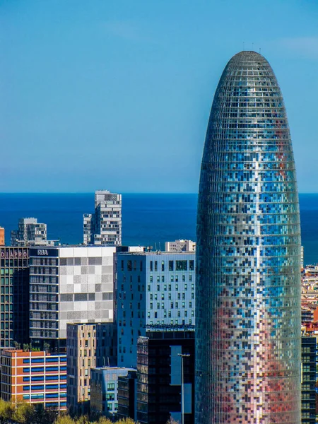 Torre Agbar, Barcelona, España — Foto de Stock