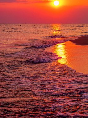 Ugento, İtalya'da muhteşem gün batımı 