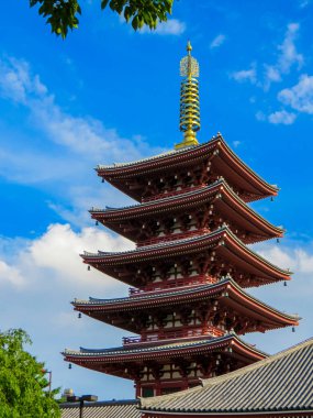 Asakusa 'daki Sensoji Tapınağı, Tokyo, Japonya 