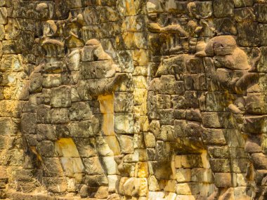 Angkor Wat, Kamboçya'da Fil Oymaları