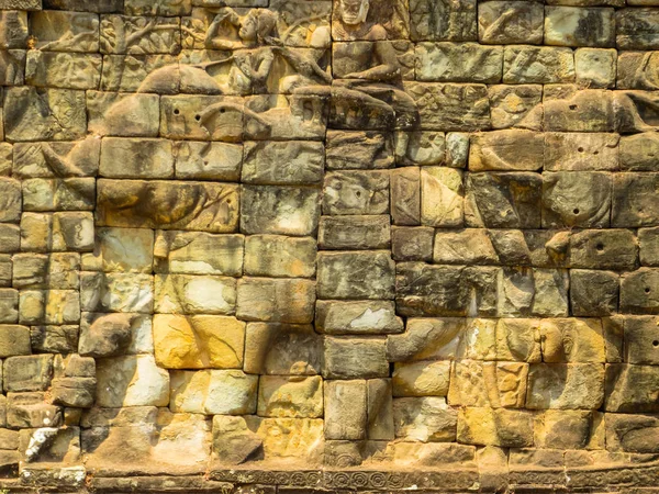 カンボジア、アンコールワットの象の彫刻 — ストック写真