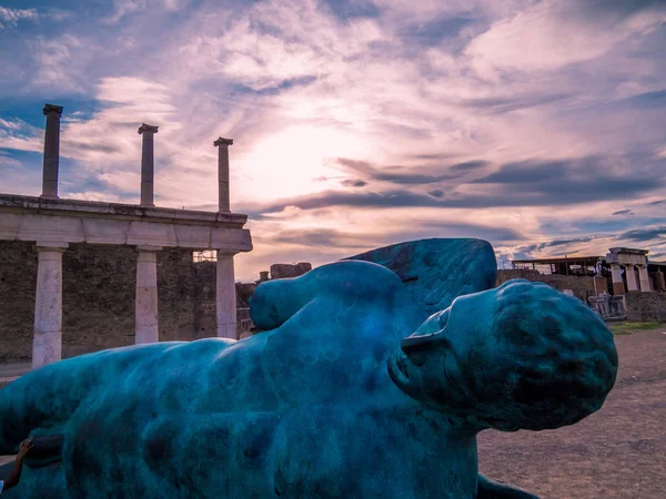 Escultura de Ícaro, Pompeia, Itália — Fotografia de Stock