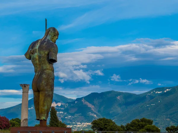 Antiguo y Moderno en Pompeya, Italia — Foto de Stock