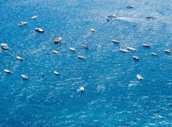 Yachts and boats in Positano, Italy — Stock Photo, Image