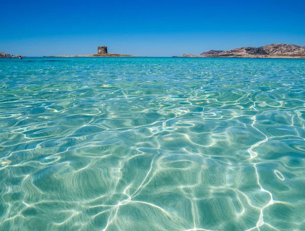 Playa de La Pelosa en Stintino, Cerdeña, Italia — Foto de Stock