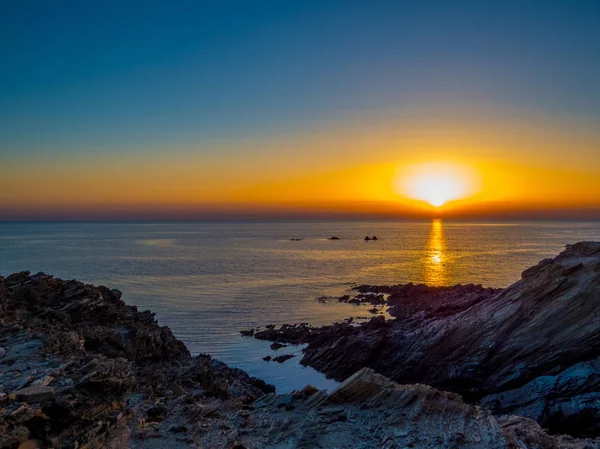 Fantastisk solnedgång i Stintino, Sardinien, Italien — Stockfoto