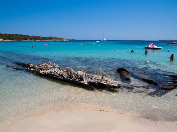 Spiaggia del Relitto, ostrov Caprera, Sardinie, Itálie — Stock fotografie