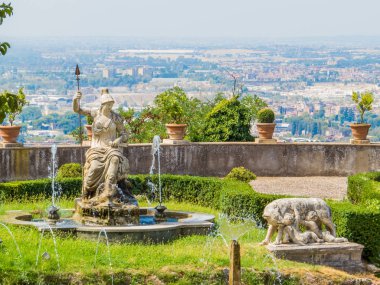 Rometta Çeşmesi, Villa d'Este, Tivoli, İtalya 